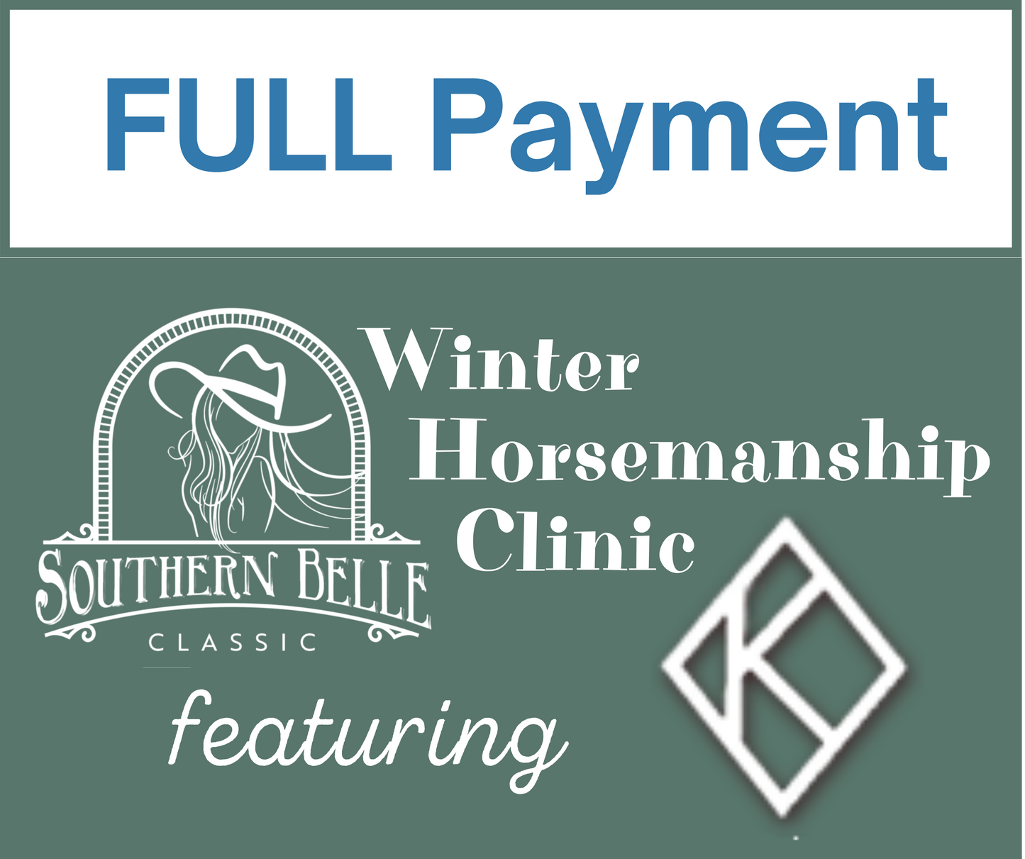 Winter Horsemanship Clinic with Diamond K RIDER Registration FULL Payment