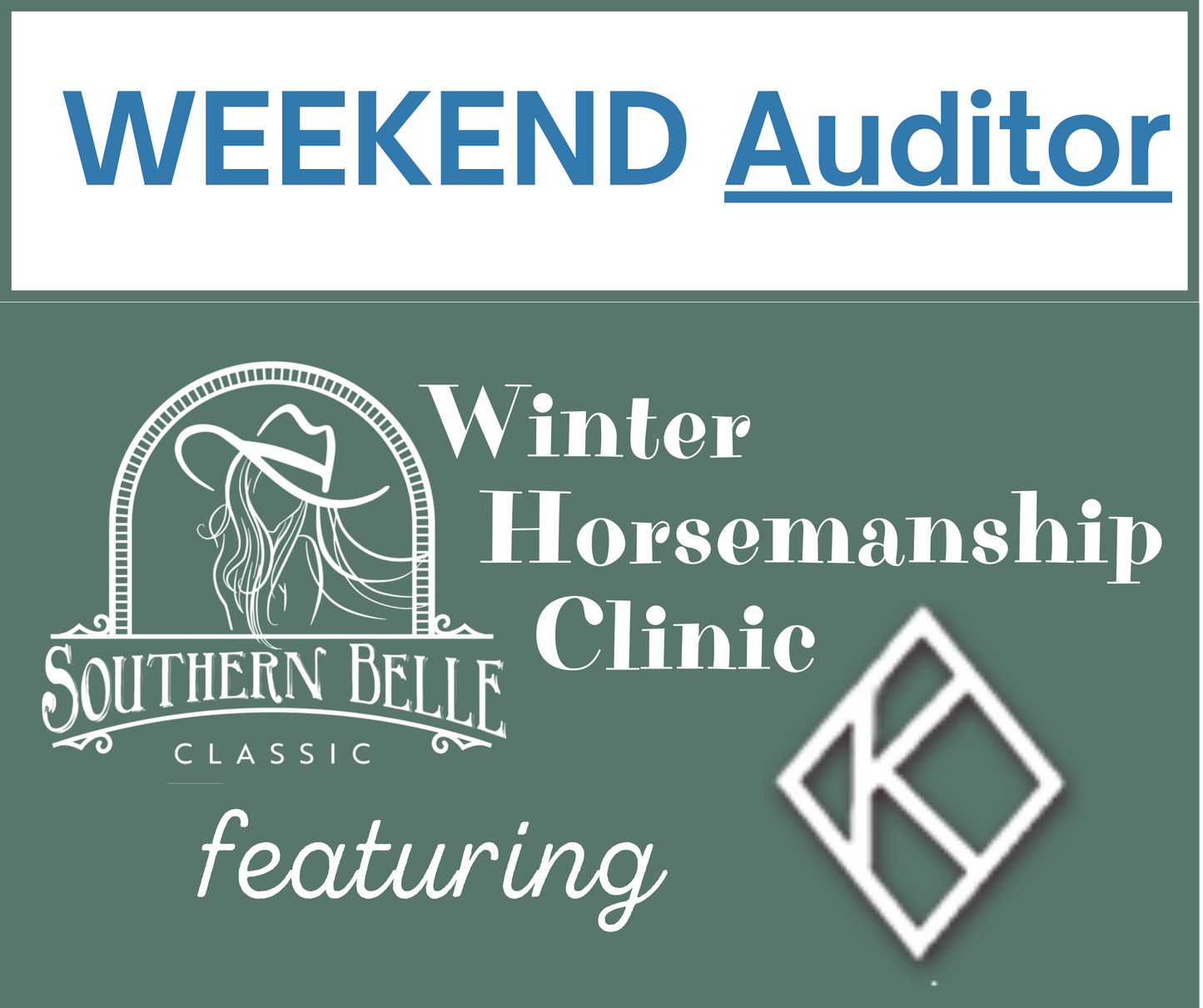 Winter Horsemanship Clinic with Diamond K Weekend  AUDITOR